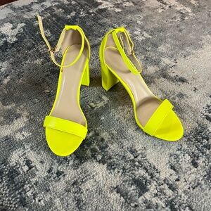 Neon Yellow Women's Heels
